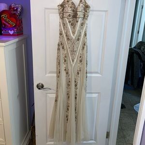 Cream evening gown